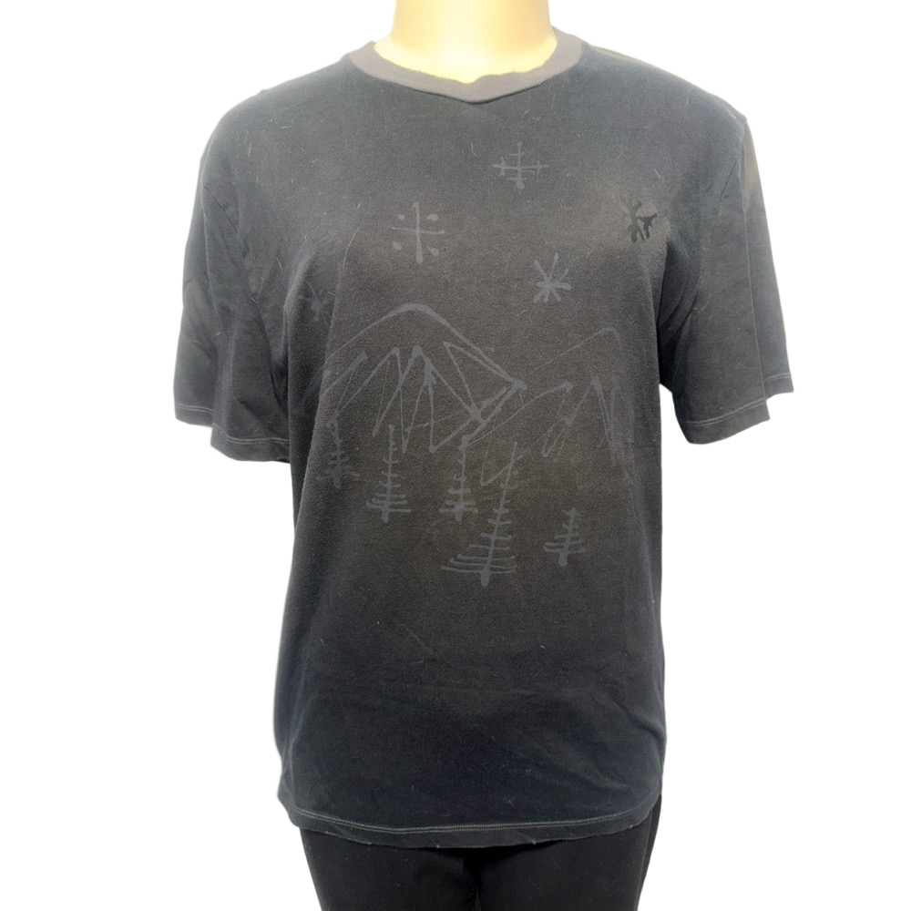 Prada Black Short Sleeve Tee with Vintage Design